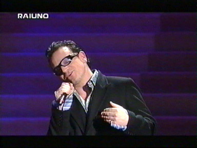 performing All I Want Is You - Bono and Edge @ San Remo Festival February 26, 2000