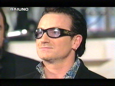 performing All I Want Is You - Bono and Edge @ San Remo Festival February 26, 2000